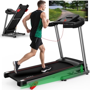 Loopband voor thuis inklapbaar - Max. 12 km/h, met helling - 15 programmas - Bluetooth-App-compatibiliteit - 120 kg belastbaarheid