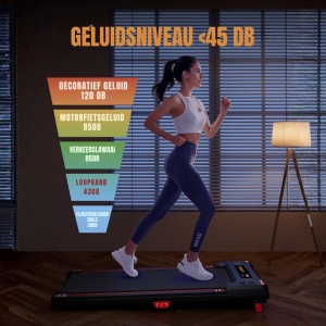 SCH® Loopband Inklapbaar - Loopband Fitness - Loopband - Zwart - 109cm x 50cm x 10cm