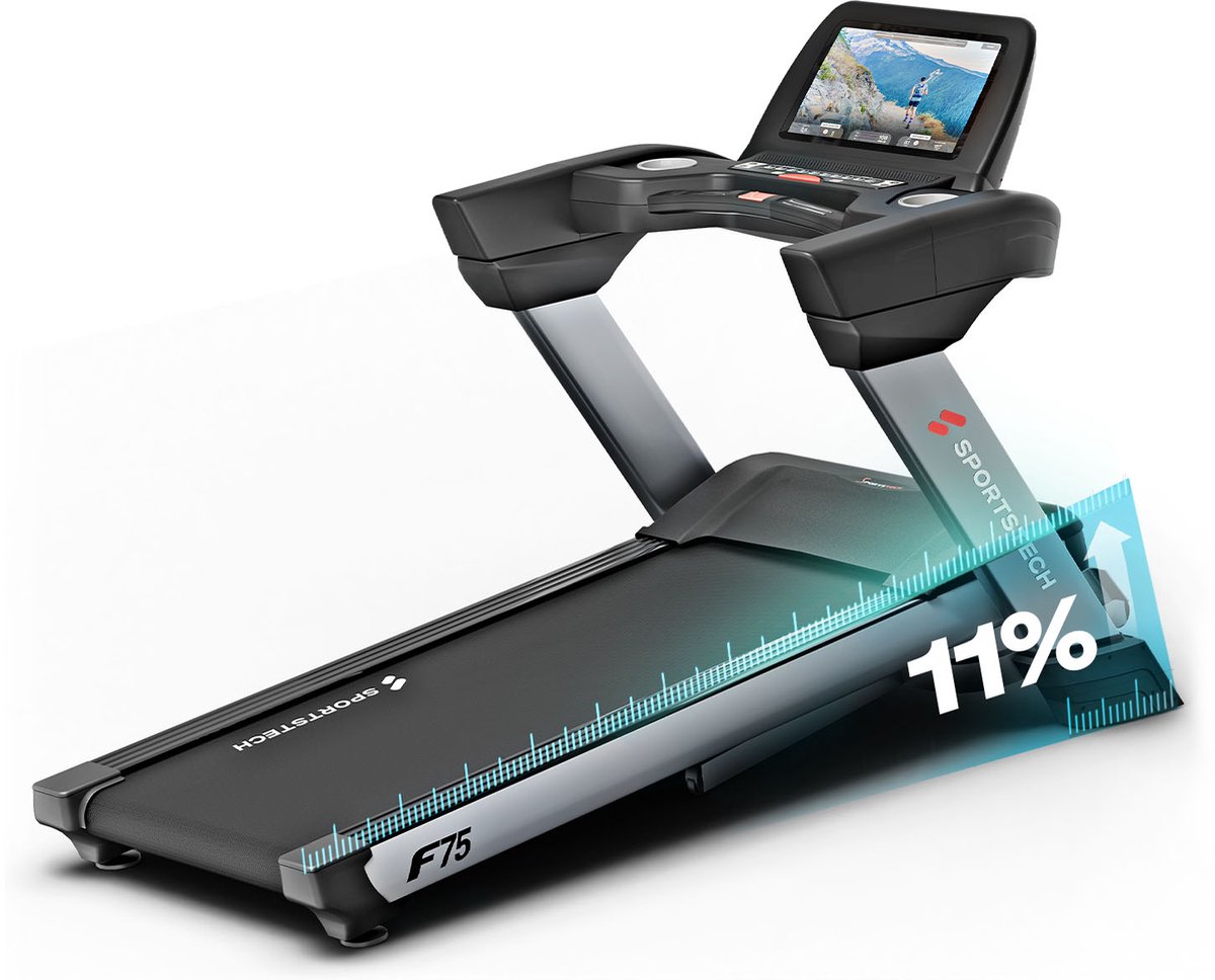 Sportstech loopband F75, extra groot loopvlak, 20 km/u, inklapbaar