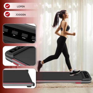 VIN® Professioneel Walkingpad - Wandelband met Afstandsbediening - Loopband Fitness - Antislip - 1-6km/u - Loopband Elektrisch - Loopbanden voor Thuis - Walking Pad - met LED-Scherm - Zwart
