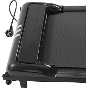 2-In-1 Opvouwbaar Loopband Zwart Elektrische Walking Pad Geluidsarm & Kniebescherming Voor Thuis 120*50*17cm