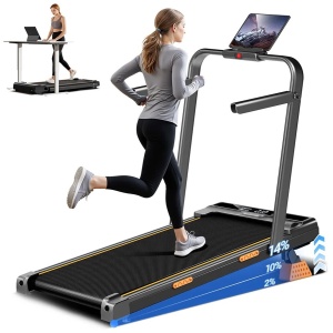 Deniva - Inklapbare Loopband - 1-10 km/u - 2.5 PK Stille Motor - 14% Helling - Max 150 kg - Fitness - Opvouwbaar - Voor Thuis