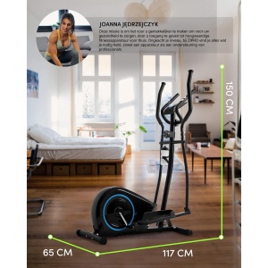 DnA® Crosstrainer - Hometrainer - Loopband - Zwart - 108cm x 66cm x 152cm