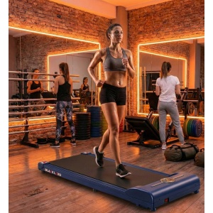 Loopband Onder Bureau 2-in-1 - Compacte Wandelband & Treadmill 1-9 km/u met App, LED-Display, Stille 2.2 PK Motor & Afstandsbediening - Blauw - Designbest