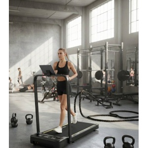 Loopband met Helling & Handgreep - Inklapbare Walking Pad voor Thuis & Bureau - 2.5 PK Motor - Stil & Compact - Tot 8 km/u - App & Afstandsbediening - Designbest