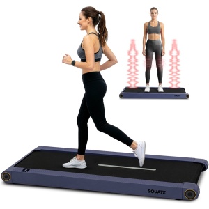 Squatz 2-in-1 Loopband- Walking Pad Treadmill - Met Vibratieplaten - Met Afstandsbediening - LED Display - Stil 1.0HP Motor - Blauw