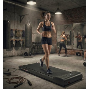 Treadmill Onderbureau & Compact Mini Loopband 1-9 km/u - 2,2 PK Motor, LED Display, FitShow App, Schokabsorberend Loopvlak, Stille Thuistraining - Designbest