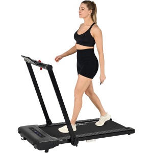 Christopeit 2-in-1 loopband & walking pad Walk Run Pro - opvouwbaar, stil, 1-12 km/u, led-display, demping, compatibel met Bluetooth-app, groot loopoppervlak, 120 kg belasting