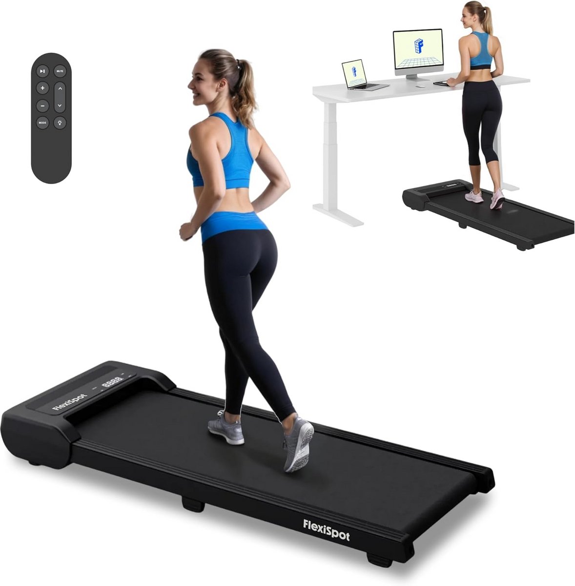 Elektrische Loopband voor Onder Bureau - Draagbaar Fitnessapparaat voor Thuis en Kantoor
