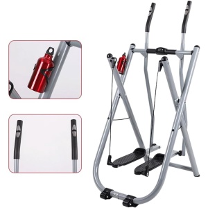 Elliptische Crosstrainer - Cardio Trainer - Thuis Trainen - Opvouwbaar Design - 250 Lbs Capaciteit - Zilver