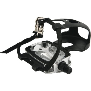Fiets Pedalen met Teenclips en Verstelbare Banden voor Mountainbike en Spinningfiets