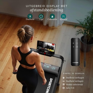 Loopband voor Thuis - Walking Pad - Wandelband met Helling - Elektrische Loopband - Compacte Loopband voor Onder Bureau - Bureau Loopband - Incline - Opvouwbaar - Fitness - Wandelen & Hardlopen - Thuiswerken - LCD-Display - Zwart