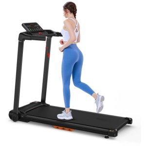 Loopband voor thuis, opvouwbare loopband, loopband tot 12 km/u, max. 120 kg, tablethouder, app-compatibel, led