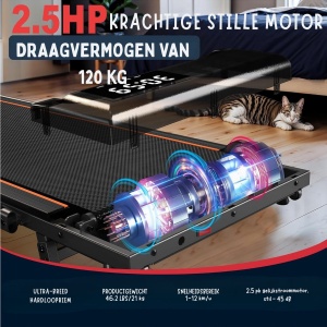 REN® Loopbanden Voor Thuis - Loopbanden Voor Thuis Inklapbaar - Loopbanden Voor Thuis Helling - Zwart - 112cm x 57cm x 94cm