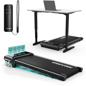 Sportconic Loopband 1-6km/u - Walking pad met Helling - Wandelband voor onder het Bureau - Incl. Afstandsbediening
