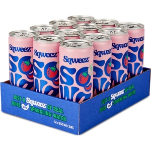 Sqweez | Low Calorie Drink | Red Fruits | 12 Stuks | 12 x 330 ml