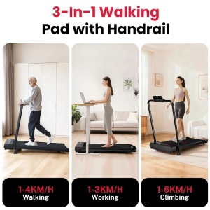 Weelora Loopband - Loopband Inklapbaar - Loopbanden Voor Thuis - Wandelband - Loopband Met Hellingfunctie 1-/ km/u - 2,5 pk - 90 cm - Tot 120 kg - Kleur Roze